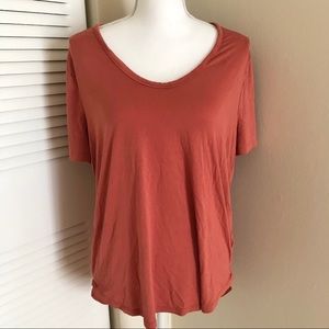 Dusty rose pink scoop tshirt tunic